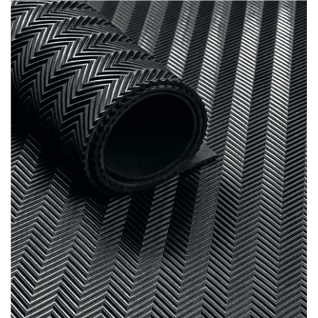 TAPIS ZIG ZAG CAOUTCHOUC