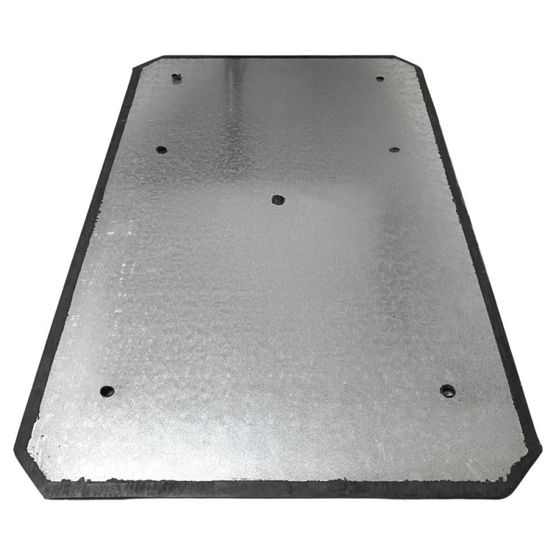 PLAQUE ABRACIER NOIR (caoutchouc sur plaque acier)