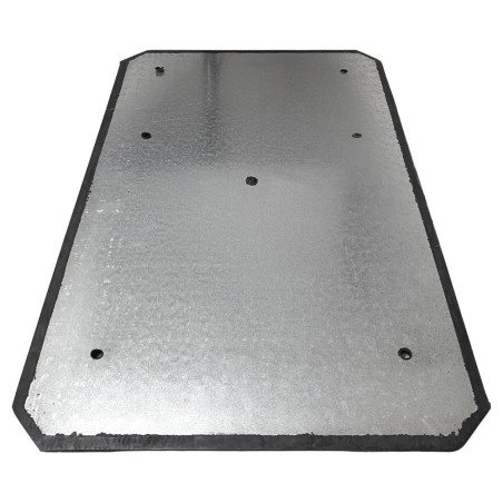 PLAQUE ABRACIER NOIR (caoutchouc sur plaque acier)